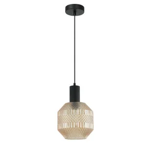 CLA Maraca Glass Jar Pendant Light (E27) Amber by Compact Lamps Australia, a Pendant Lighting for sale on Style Sourcebook