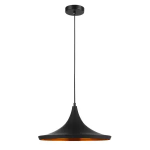 CLA Caviar Black Pendant (E27) Hat by Compact Lamps Australia, a Pendant Lighting for sale on Style Sourcebook