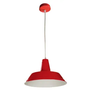 CLA Divo Angled Dome Pendant (E27) Red by Compact Lamps Australia, a Pendant Lighting for sale on Style Sourcebook