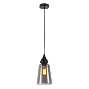 Black Smoke CLA Jerez Glass Pendant (E27) 1 Light by Compact Lamps Australia, a Pendant Lighting for sale on Style Sourcebook