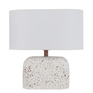 Telbix Reano Table Lamp (E27) White Terrazzo by Telbix, a Table & Bedside Lamps for sale on Style Sourcebook