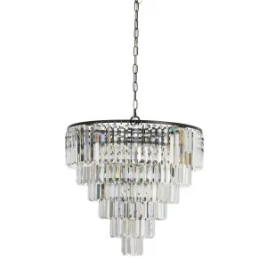 Black Fiorentino Karina Crystal Pendant (E14) 13 Light by Fiorentino, a Chandeliers for sale on Style Sourcebook