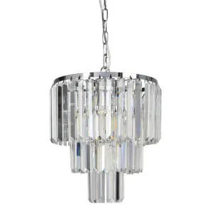 Chrome Fiorentino Karina Crystal Pendant (E14) 4 Light by Fiorentino, a Chandeliers for sale on Style Sourcebook