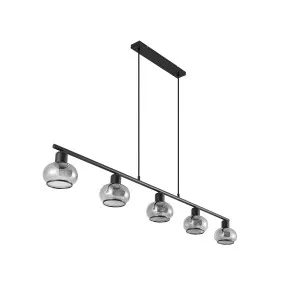 Telbix Marbell 5 Light Bar Pendant Black by Telbix, a Pendant Lighting for sale on Style Sourcebook