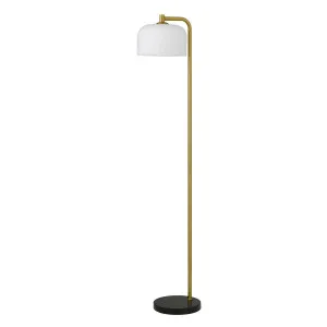 Telbix Hoff 1 Light Floor Lamp (E27) Black & Opal by Telbix, a Floor Lamps for sale on Style Sourcebook