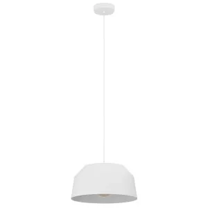 Eglo Contrisa 1 Light Small Pendant Light White by Eglo, a Pendant Lighting for sale on Style Sourcebook