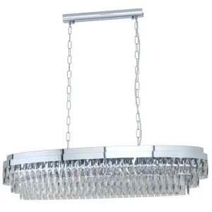 Eglo Valparaiso 13 Light Oval Crystal Pendant Chrome by Eglo, a Chandeliers for sale on Style Sourcebook