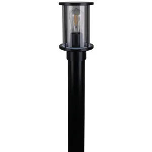 Domus Black E27 Bollard Clear by Domus, a Outdoor Lighting for sale on Style Sourcebook