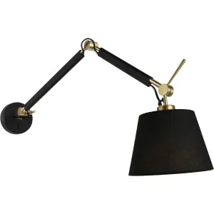 Cougar Alsta 1 Light Black & Gold Wall Light Large by Cougar, a Outdoor Lighting for sale on Style Sourcebook