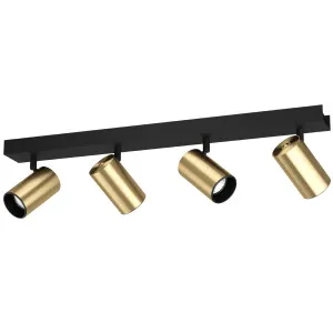 Eglo Cumaribo 4 Light Bar Spot Light Black & Gold by Eglo, a Spotlights for sale on Style Sourcebook