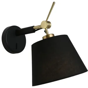 Cougar Alsta 1 Light Black & Gold Wall Light Small by Cougar, a Outdoor Lighting for sale on Style Sourcebook