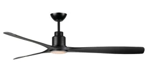 Mercator Iceman 60" (1520mm) DC Indoor/Outdoor Ceiling Fan with 20W CCT LED Light and Remote Black by Mercator, a Ceiling Fans for sale on Style Sourcebook