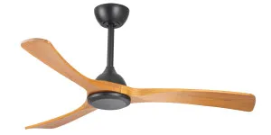 Claro Sleeper 48" Solid Timber DC Ceiling Fan With Remote Black & Teak by Claro, a Ceiling Fans for sale on Style Sourcebook