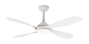 Martec Hampton 52" Smart DC Ceiling Fan with 18W CCT LED Light & Remote White by Martec, a Ceiling Fans for sale on Style Sourcebook