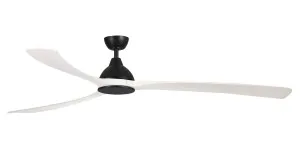 Martec Norfolk Aero DC 86" Smart DC Ceiling Fan with Remote Black & Whitewash by Martec, a Ceiling Fans for sale on Style Sourcebook