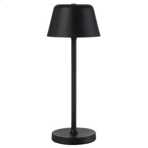 Telbix Briana Rechargeable LED Table Lamp Black by Telbix, a Table & Bedside Lamps for sale on Style Sourcebook