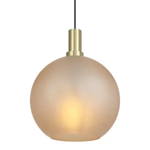 Telbix Patino Large Glass Pendant (E27) Amber by Telbix, a Pendant Lighting for sale on Style Sourcebook