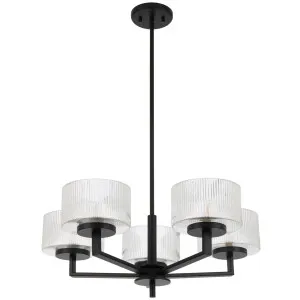 Telbix Moreno 5 Light Pendant Light Black by Telbix, a Pendant Lighting for sale on Style Sourcebook