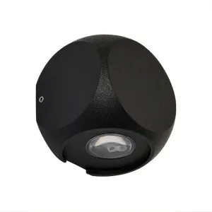 Black Vencha Benz Up/Down 4W Wall Light IP54 Warm White by Vencha, a Outdoor Lighting for sale on Style Sourcebook