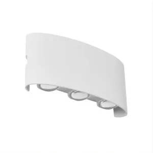 White Vencha Opula 6 Light LED Up/Down Wall Light IP54 Cool White by Vencha, a Outdoor Lighting for sale on Style Sourcebook