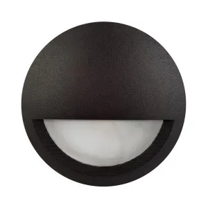 Havit Round Surface Mount LED Eyelid Light Matte Black Warm White by Havit, a Outdoor Lighting for sale on Style Sourcebook