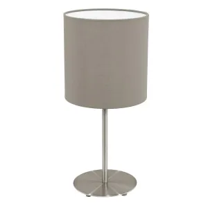 Eglo Pasteri Table Lamp Taupe by Eglo, a Table & Bedside Lamps for sale on Style Sourcebook