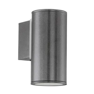 1 Light Eglo Riga Pillar Down Light IP44 GU10 Anthracite by Eglo, a Outdoor Lighting for sale on Style Sourcebook