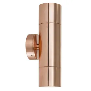 Copper Havit Tivah Exterior IP65 Up/Down Pillar LED Light 240V GU10 2 x 3/5/7W Tri Colour by Havit, a Outdoor Lighting for sale on Style Sourcebook