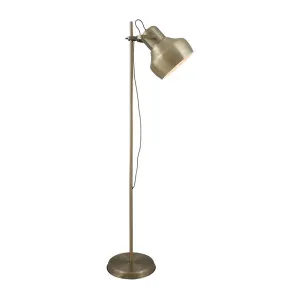 Telbix Grande Brushed Finish Adjustable Floor Lamp (E27) Antique Brass by Telbix, a Floor Lamps for sale on Style Sourcebook