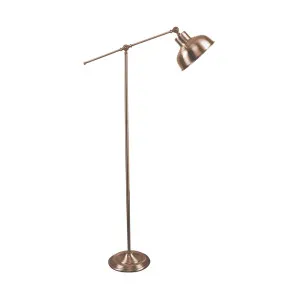 Domus Tinley Adjustable Metal Floor Lamp (E14) Copper by Domus, a Floor Lamps for sale on Style Sourcebook