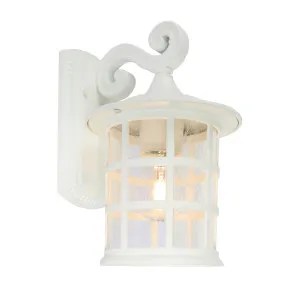 1 Light Cougar White Coventry Lantern Style Wall Light IP43 Small by Cougar, a Outdoor Lighting for sale on Style Sourcebook