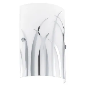 Eglo Rivato Wall Light White Glass With Chrome Design by Eglo, a Wall Lighting for sale on Style Sourcebook