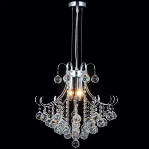 Pearl 45 Chrome Crystal Pendant Light 3 Light by Illuminati, a LED Lighting for sale on Style Sourcebook