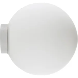 Calibo Crest Opal Glass 140mm IP44 Orb Wall Light White by Calibo, a Wall Lighting for sale on Style Sourcebook