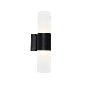 Cougar Ottawa Frost Acrylic Diffuser Exterior Wall Pillar Light IP54 Black by Cougar, a Outdoor Lighting for sale on Style Sourcebook