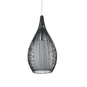 Eglo Razoni Droplet Metal Cage Pendant Light Black by Eglo, a Pendant Lighting for sale on Style Sourcebook