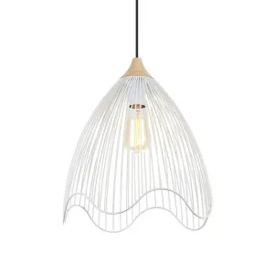 CLA Modern Cage Bell Pendant Light White Spiaggia by Compact Lamps Australia, a Pendant Lighting for sale on Style Sourcebook