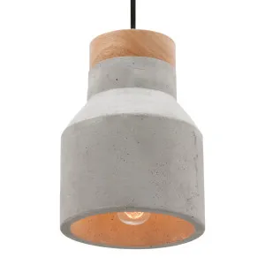 Moby Timber And Concrete Industrial Pendant Light Small by Mercator, a Pendant Lighting for sale on Style Sourcebook