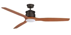 Governor 60" 3 Blade Industrial Style ABS Ceiling Fan with 15W CCT LED Light Old Bronze by Martec, a Ceiling Fans for sale on Style Sourcebook