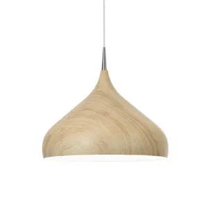 Zara CLA Modern Dome Pendant Light Oak Wood Look by Compact Lamps Australia, a Pendant Lighting for sale on Style Sourcebook