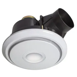 Large Boreal DIY Exhaust Fan With Umbra LED Downlight   Flex And Plug IP44 White - CCT by Brilliant, a Exhaust Fans for sale on Style Sourcebook