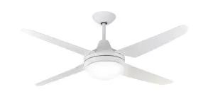 Mercator Clare 54" Indoor/Outdoor ABS Ceiling Fan with B22 Light White by Mercator, a Ceiling Fans for sale on Style Sourcebook