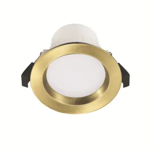 Roystar 9W Recessed Tri Colour Dipswitch LED Dimmable IP44 Downlight Satin Brass by Eglo, a LED Lighting for sale on Style Sourcebook