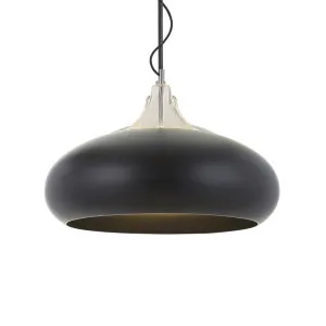 Telbix Beck Clear Glass & Black Shade Edison Screw (E27) Pendant Light Large by Telbix, a Pendant Lighting for sale on Style Sourcebook