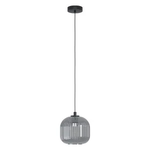 Eglo Mantunalle Pendant Light Black and Black-Transparent by Eglo, a Pendant Lighting for sale on Style Sourcebook