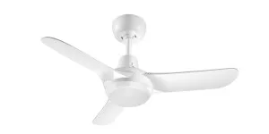 Ventair Spyda "Mini" 3 Blade 900mm (36") Indoor/Outdoor Designer Ceiling Fan With 20W TRI LED Light White by Ventair, a Ceiling Fans for sale on Style Sourcebook