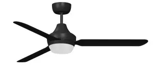 Ventair Stanza 48" (1220mm) Ceiling Fan with Light (B22) Black by Ventair, a Ceiling Fans for sale on Style Sourcebook