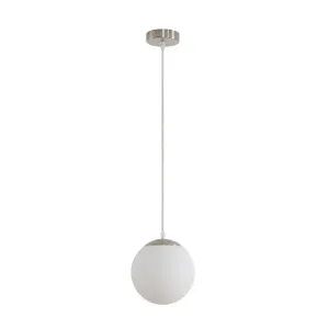 Domus Bubble 200 Opal Glass Pendant Light Edison Screw (E27) Satin Chrome by Domus, a Pendant Lighting for sale on Style Sourcebook