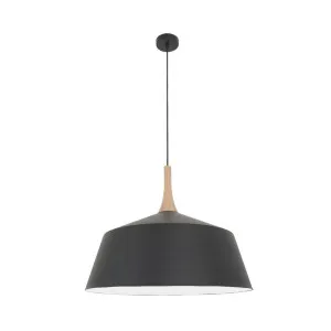 CLA Nordic Large 1 Light Angled Dome Pendant Light (E27) Black by Compact Lamps Australia, a Pendant Lighting for sale on Style Sourcebook