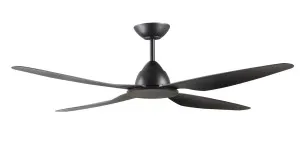 Rondo Deka 52" 1320mm 3 or 4 Blade Indoor/Outdoor DC Motor Ceiling Fan Black by Deka, a Ceiling Fans for sale on Style Sourcebook